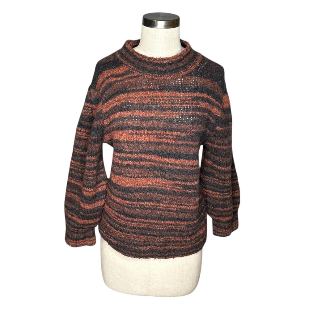 VERONICA BEARD Lumina Space Dye Striped Pullover Knit Sweater Women's Size Med